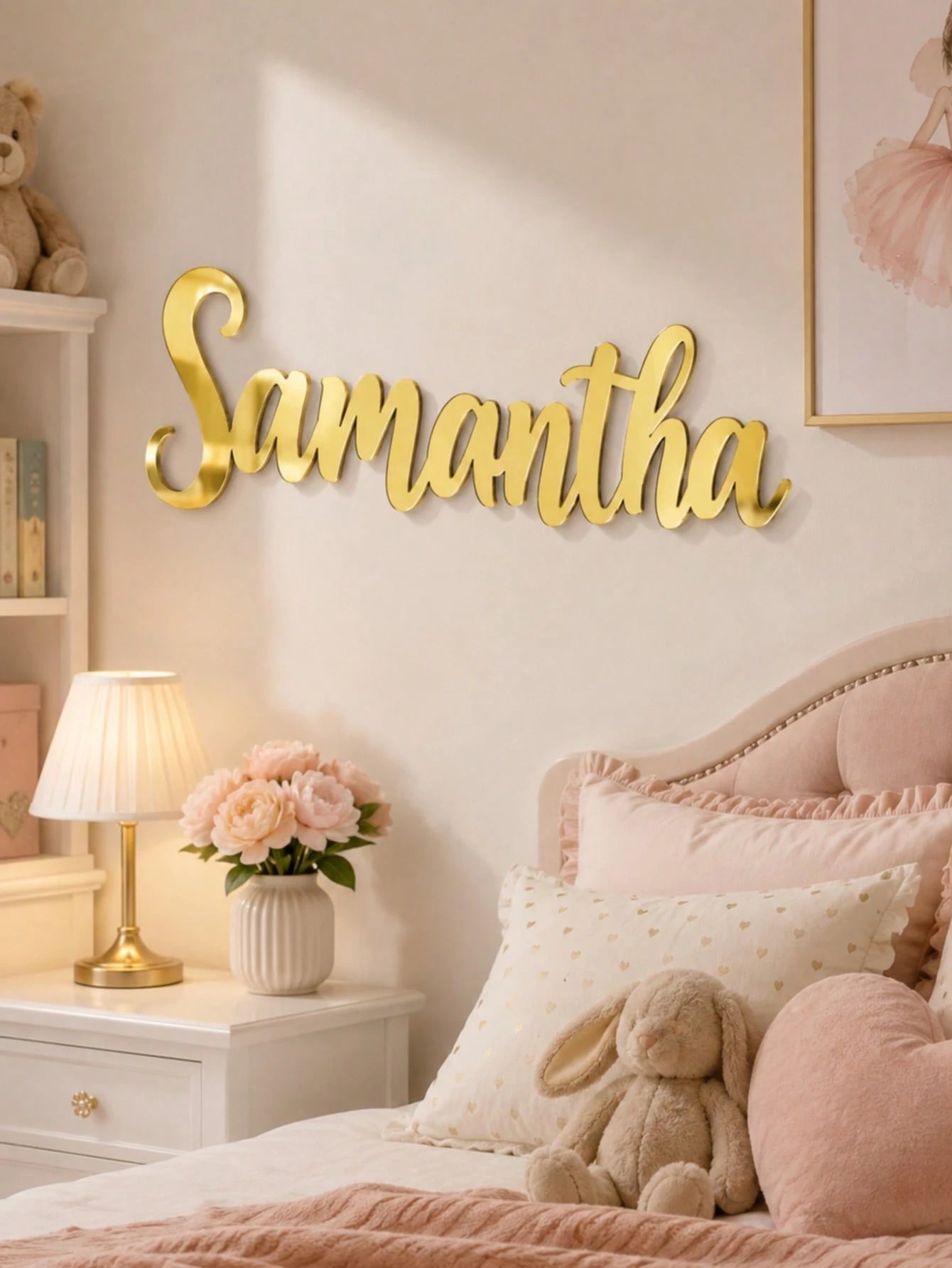 Customized Acrylic Mirror Stickers, Gold/Silver/Black Personalized Letter Wall Decals, Suitable For Bedroom, Living Room, Party Backdrop Decor, Unique Name Wall Art, Perfect Birthday Gift, Mother's Da