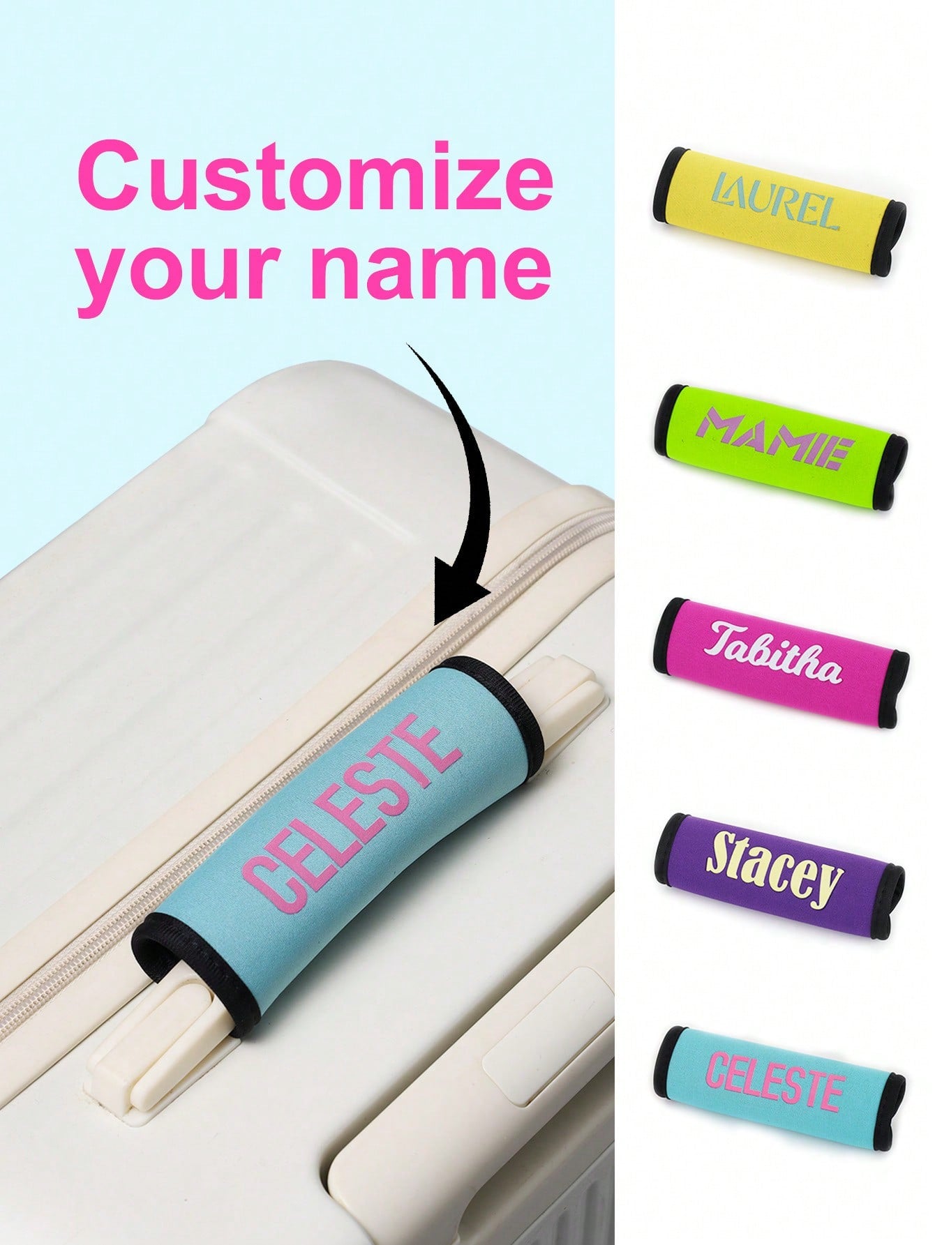 Customized Name Luggage Finder, Personalized Luggage Handle Accessories, Luggage Tags, Travel/Business Travel Helpers, Vacation Gifts, Party Gifts