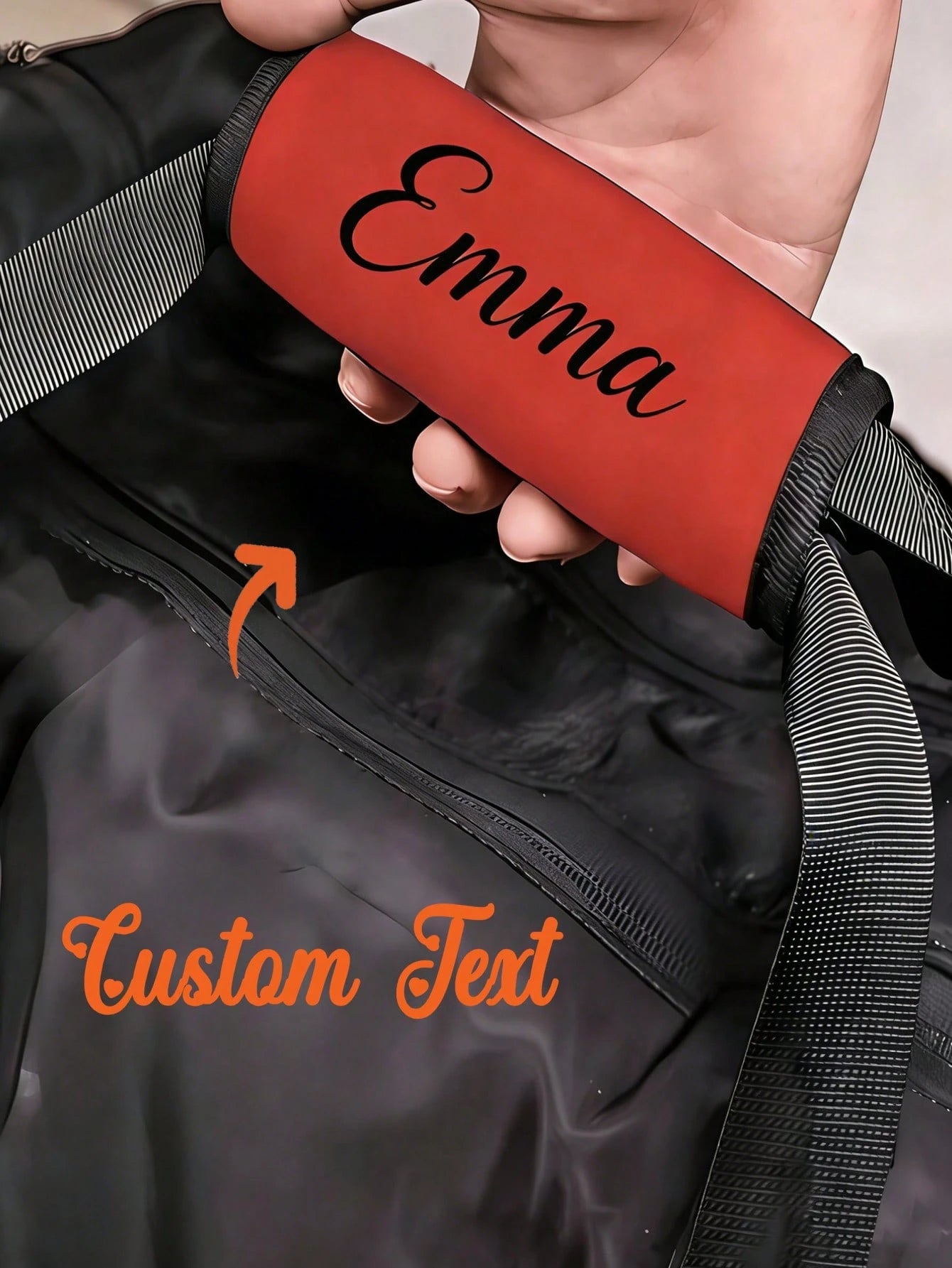 Customized Name Luggage Handle Cover, Personalized Heat Transfer Text Luggage Handle Cover, Personalized Luggage Handle Cover, Multi-Functional
