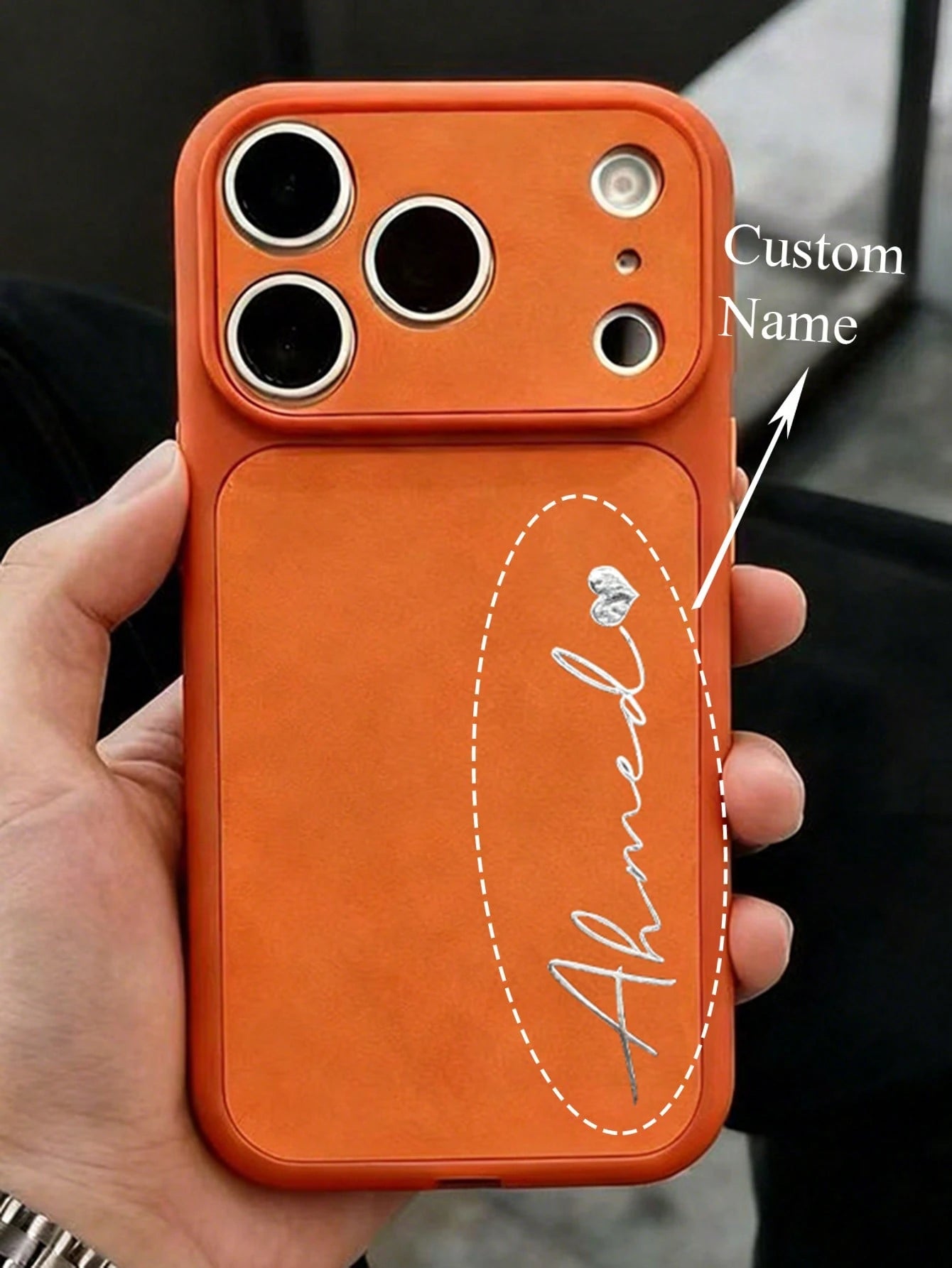 [Customized] Personalized Luxury DIY Textured Artificial Leather Phone Case, Suitable For IPhone 17 Pro Max, 17, 16, 15, 14, 13 Pro Max Plus, Lens Protection Back Cover