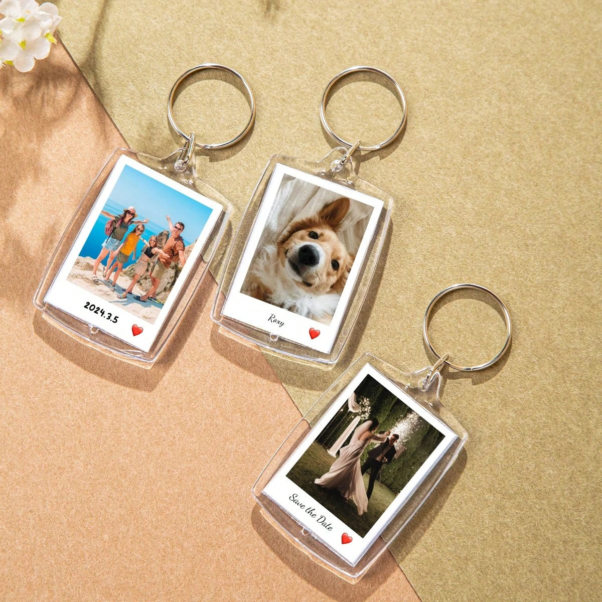 Customized Photo & Text, Personalized Keyring, Couples Keychain, Photo Keychain, Valentine's Day Gift, Birthday Gift, Anniversary Gift, Couples Gift,For Family, Mother's Day Gift, Perfect Gift, Thou