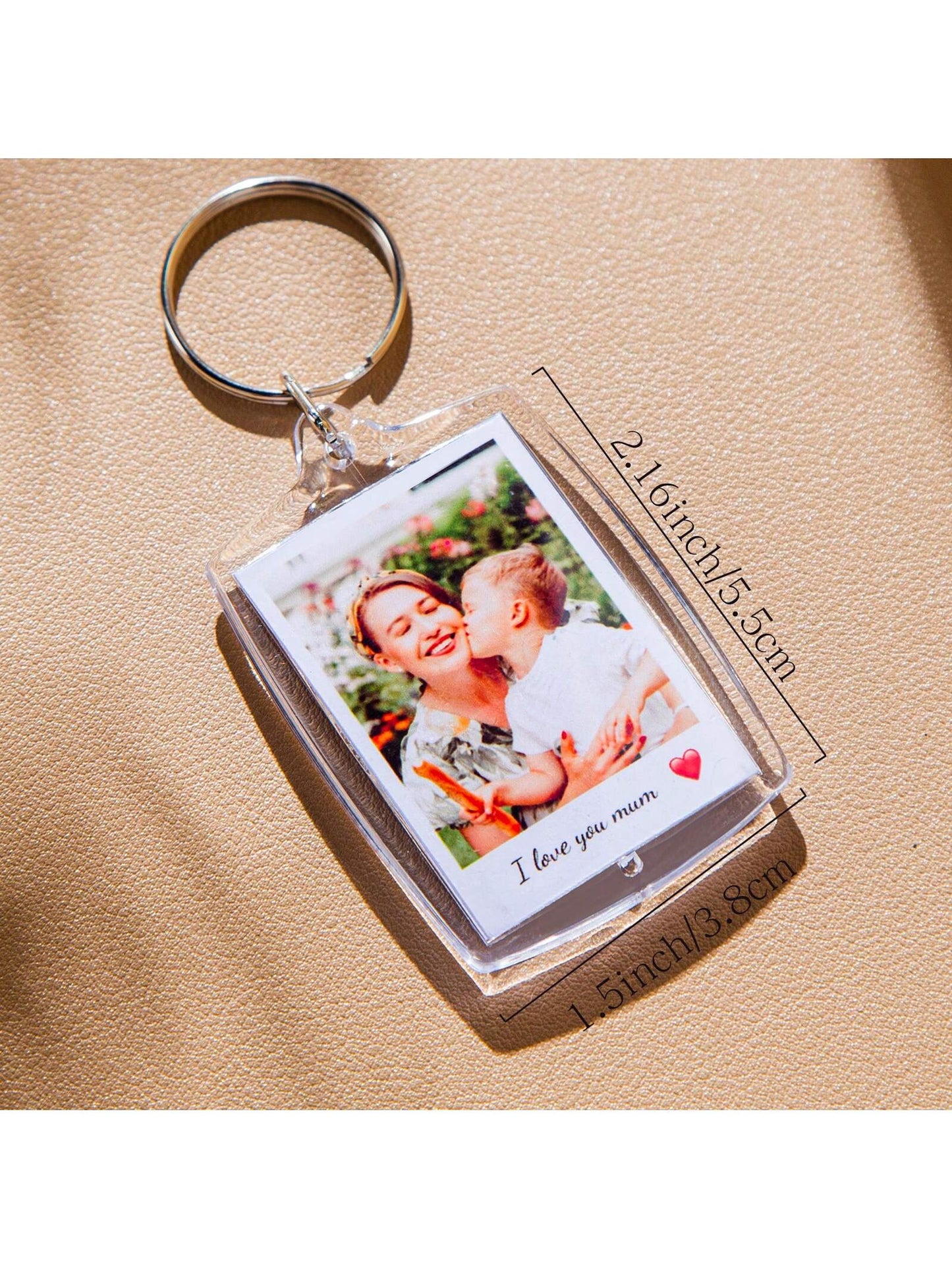 Customized Photo & Text, Personalized Keyring, Couples Keychain, Photo Keychain, Valentine's Day Gift, Birthday Gift, Anniversary Gift, Couples Gift,For Family, Mother's Day Gift, Perfect Gift, Thou