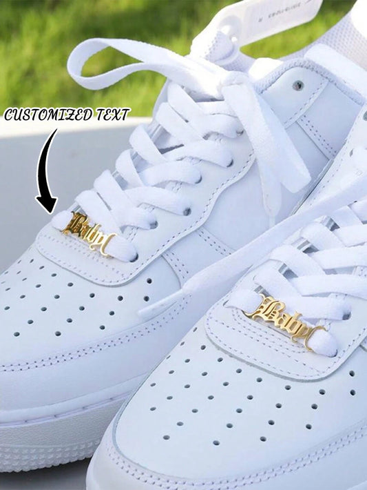 Customized Text, Gold, Silver, And Rose Gold Personalized Name Shoe Plates| Customized Name Shoe Clips| Shoe Lace Charms| Shoe Plates| Shoe Nameplates, Shoe Decor, Holiday Gifts, Graduation Gifts