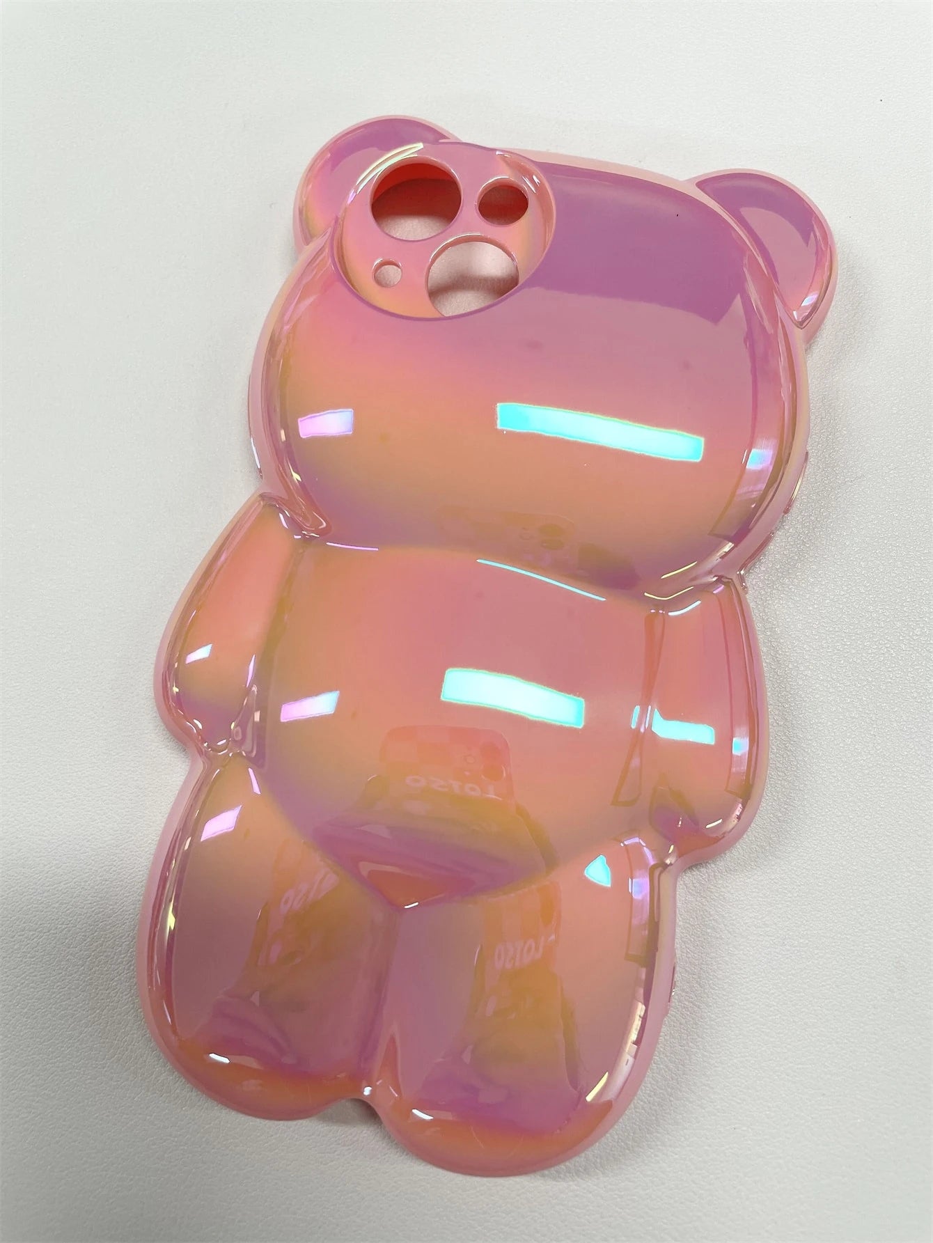 Cute Holographic 3D Bear Design Phone Case Compatible With Iphone 14 Pro Max, IPhone 13, 12Pro, 11 Waterproof Shockproof Anti-Fall Scratch Resistant