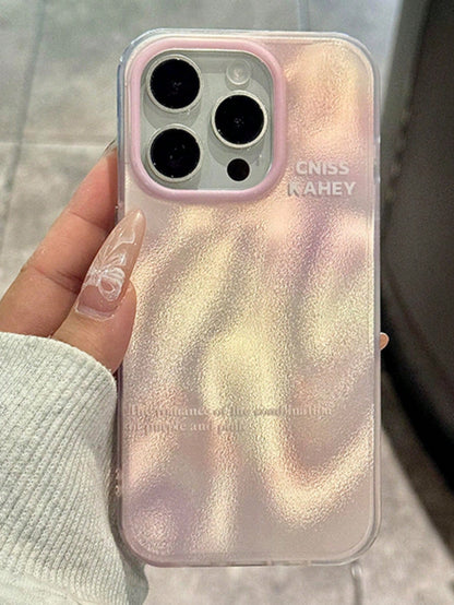 Cute Luxury Pink Polka Dot Fashion Phone Case Pattern 3D Gradient Glitter Case Compatible With IPhone 17 Pro Max 17 Pro 17 Air 16 15 14 Plus 13 12 Pro Max 11 Luxury Shiny Protective Soft Shell Phone C
