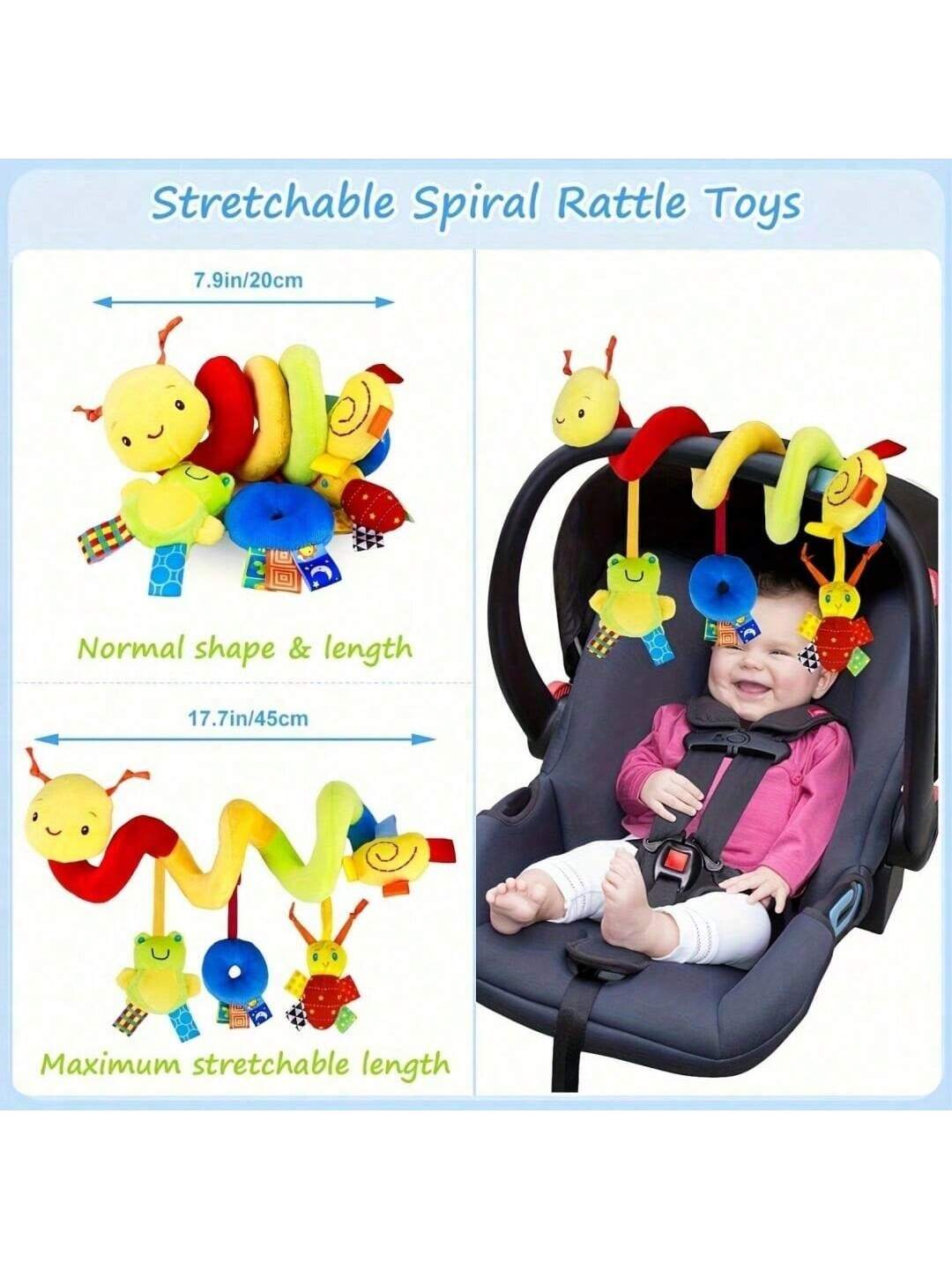 Cute Plush Animal Car Hanging Ornament, Baby Stroller Hanging Toy With Bell, Baby Room Decoration, Suitable As Baby's First Gift