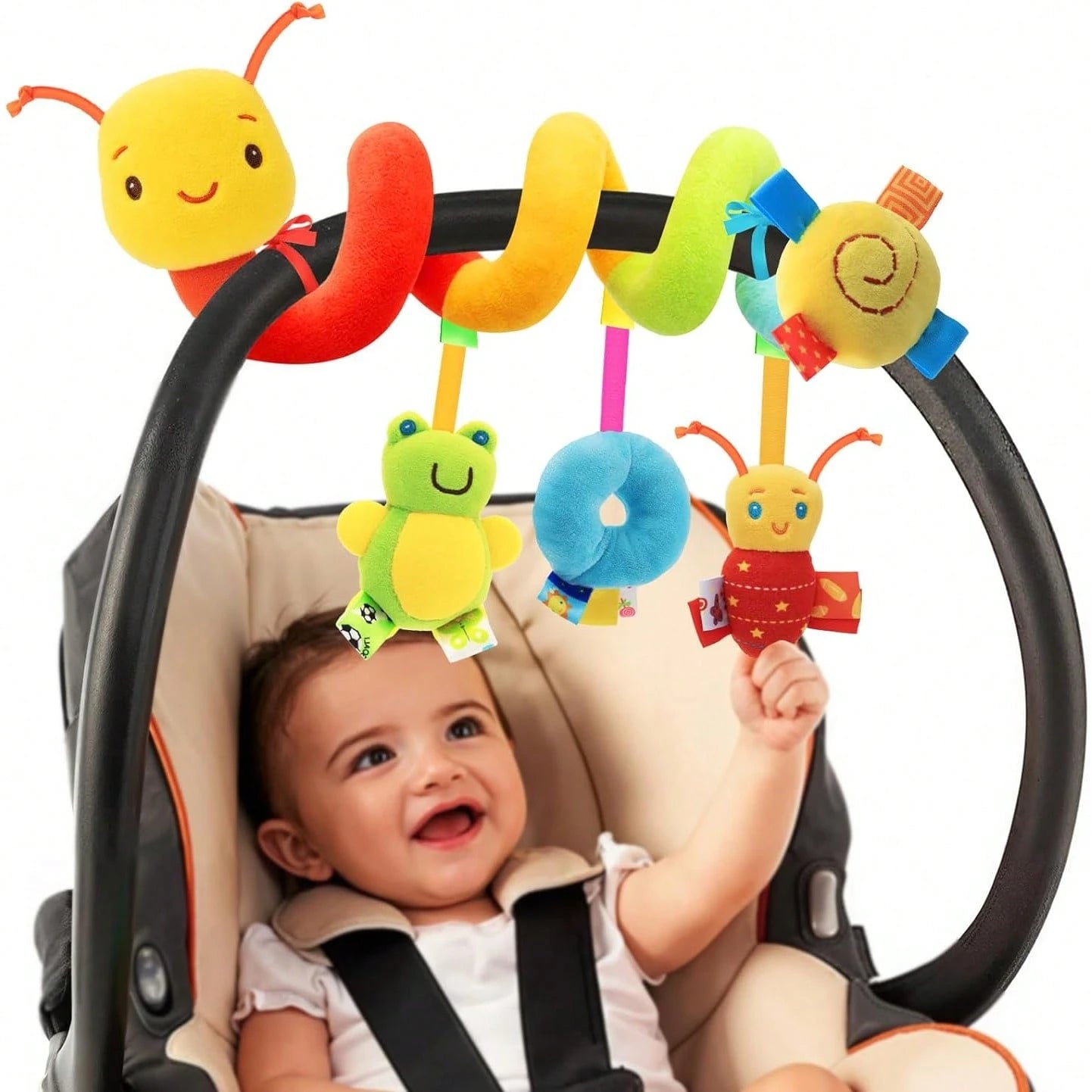 Cute Plush Animal Car Hanging Ornament, Baby Stroller Hanging Toy With Bell, Baby Room Decoration, Suitable As Baby's First Gift