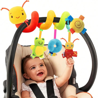Cute Plush Animal Car Hanging Ornament, Baby Stroller Hanging Toy With Bell, Baby Room Decoration, Suitable As Baby's First Gift