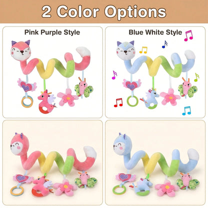Cute Plush Animal Car Hanging Ornament, Baby Stroller Hanging Toy With Bell, Baby Room Decoration, Suitable As Baby's First Gift