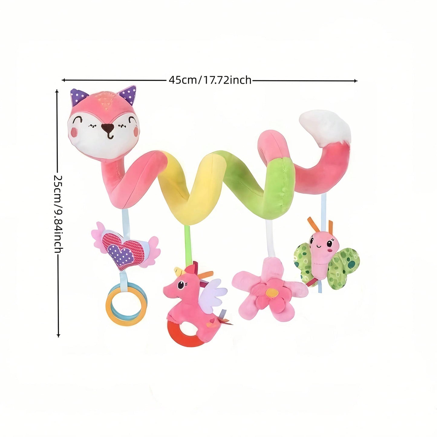 Cute Plush Animal Car Hanging Ornament, Baby Stroller Hanging Toy With Bell, Baby Room Decoration, Suitable As Baby's First Gift