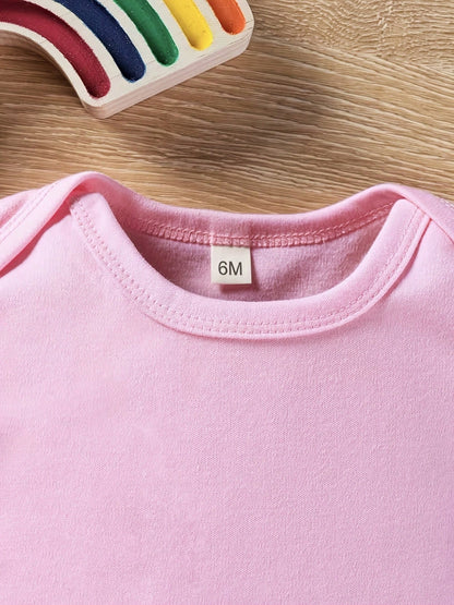 Daddy&Daughter Best Friends For Life Letter Print Baby Romper Newborn Crawling Suit Jumpsuit Soft Comfortable Pregnancy Gift, For Outdoor