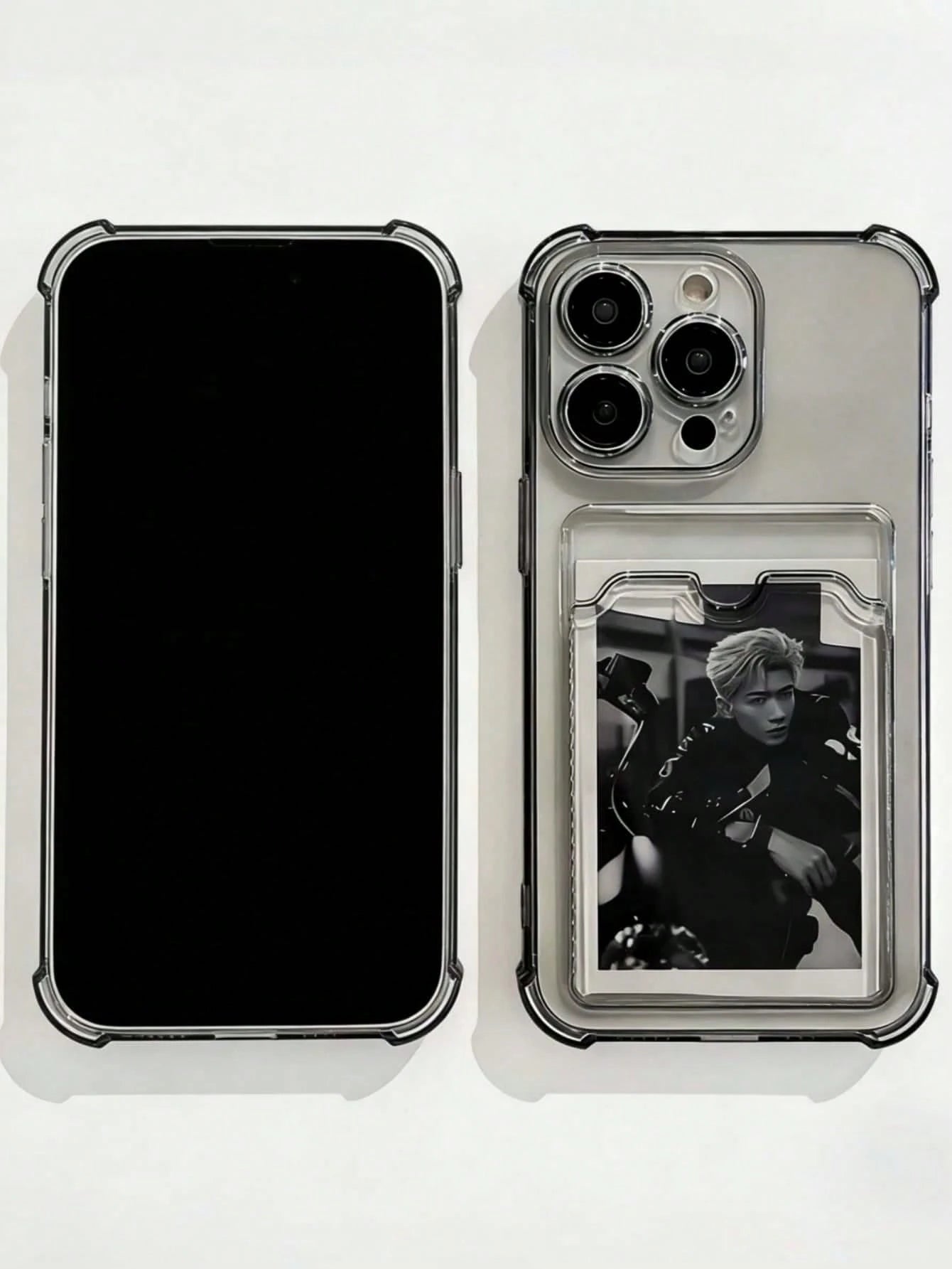 Daily Commute Essential, Durable Transparent TPU Phone Case With Built-In Card Slot, Suitable For Men And Women, Anti-Drop, Anti-Slip, Scratch-Resistant, Compatible With Apple 17/17 Air/17 Pro/17 Pro