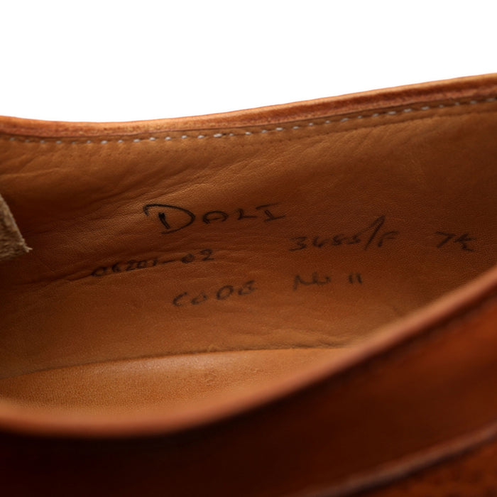'Dali' Tan Brown Leather Apron Derby UK 7.5 F