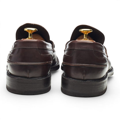 Dark Brown Leather Loafers UK 8 EU 42