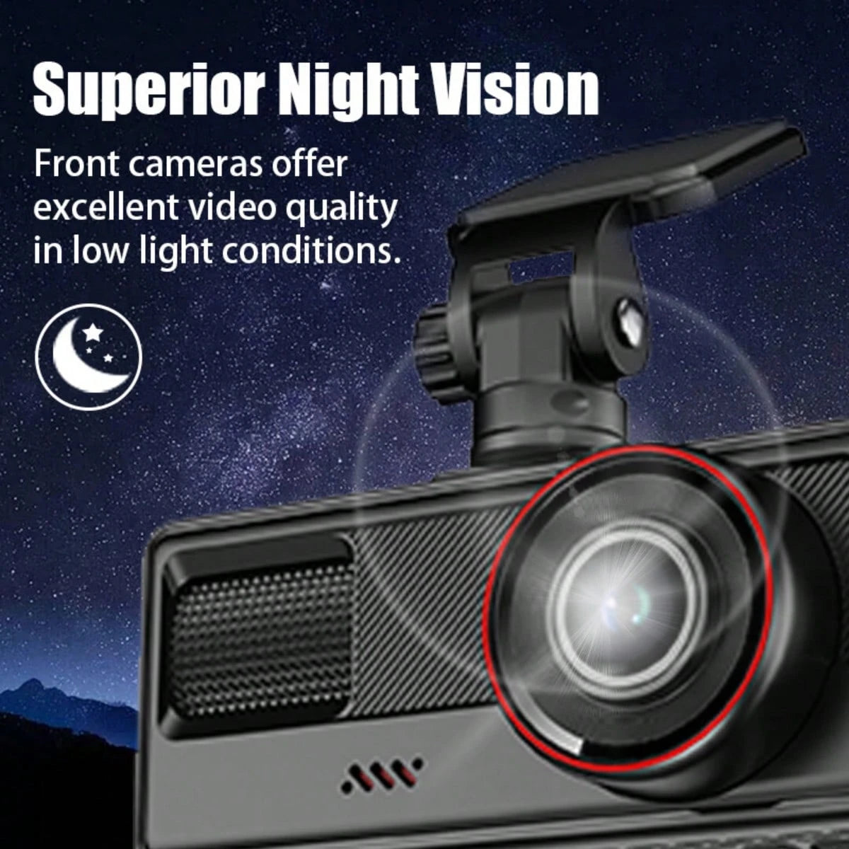 Dash Cam, Wireless WiFi Dashcam, 1080P HD Car Three-Lens Dash Cam, Hidden Mini Dashboard Recorder, 24H Security Monitor, Small Dashboard Camera For Cars