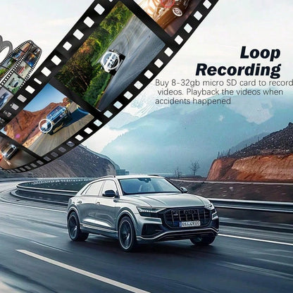 Dash Camera For Car Security Dual Dash Cam Front And Inside 4 Inch LCD Screen With WDR, Night Vision, G-Sensor Auto Lock, Loop Recording