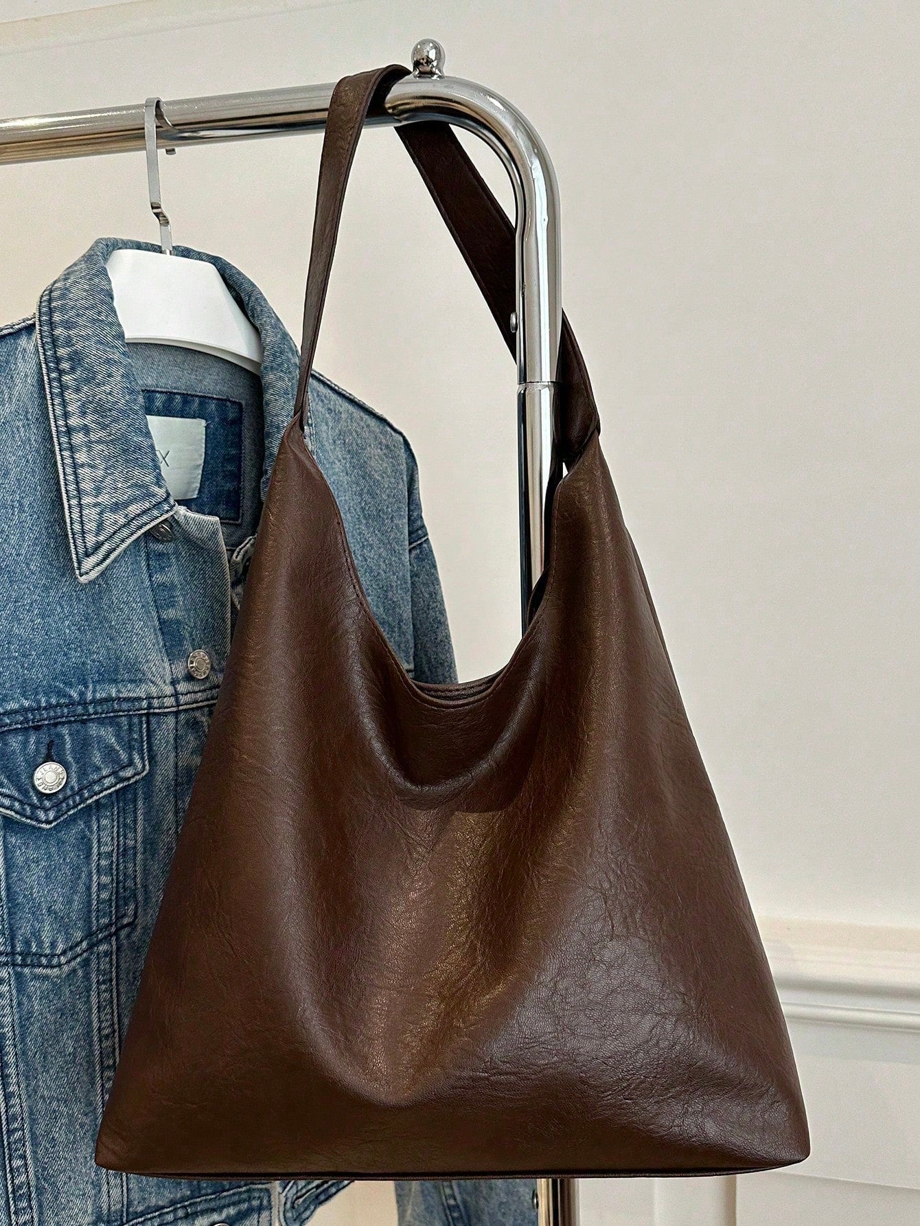 DAZY 2 Pieces Set Retro Casual Large Capacity Commuter Handbag For Women, 2026 New Fashion Versatile Chic Shoulder Bag & Bucket Bag