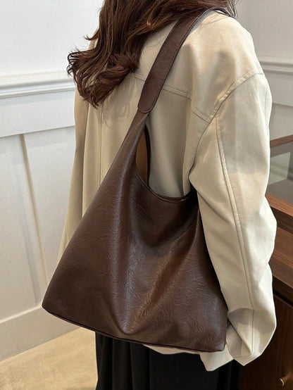 DAZY 2 Pieces Set Retro Casual Large Capacity Commuter Handbag For Women, 2026 New Fashion Versatile Chic Shoulder Bag & Bucket Bag