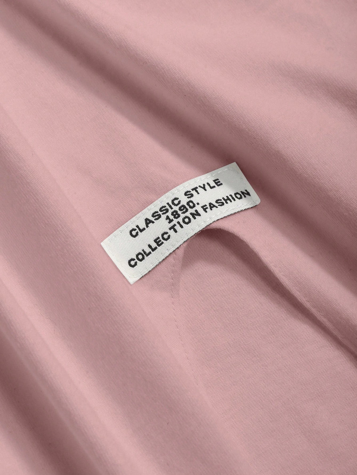 DAZY Letter Patched Detail Split Hem Drop Shoulder Tee