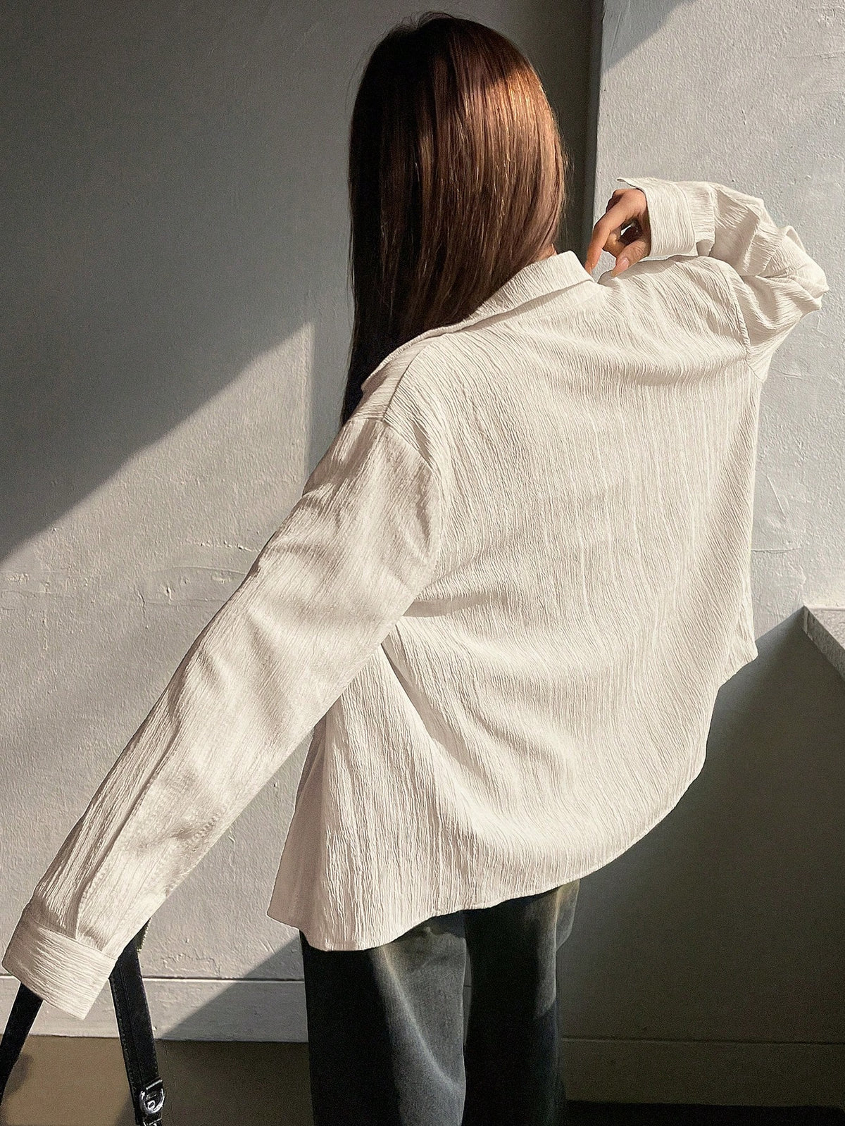 DAZY Loose Casual Street Style Women Long Sleeve Shirt,Fall Women Clothes