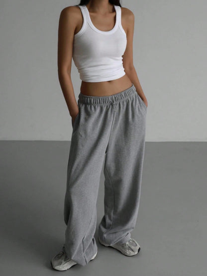 DAZY Solid Ribbed Knit Tank Top Y2k