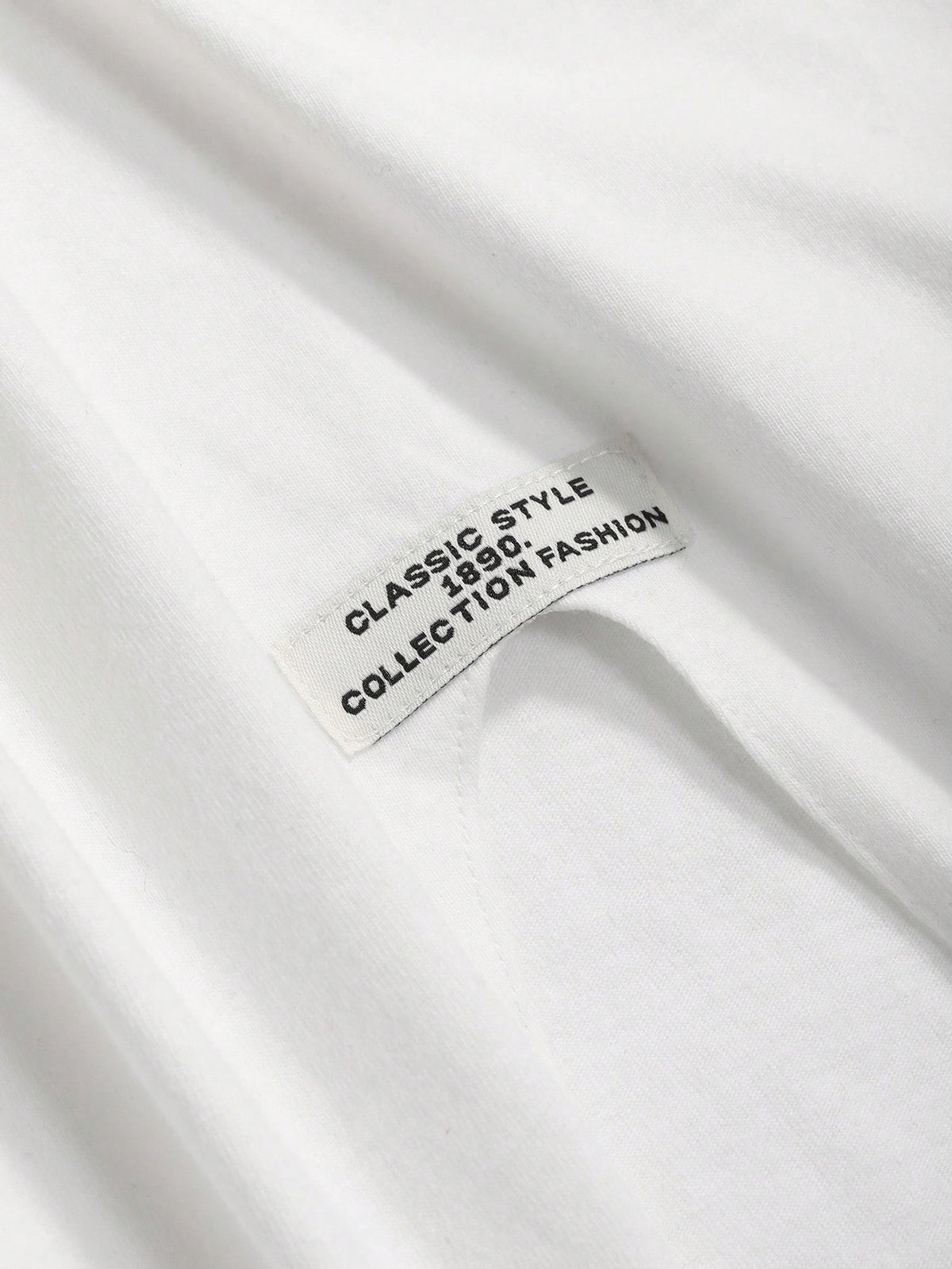 DAZY Solid Split Hem Patched Drop Shoulder Tee