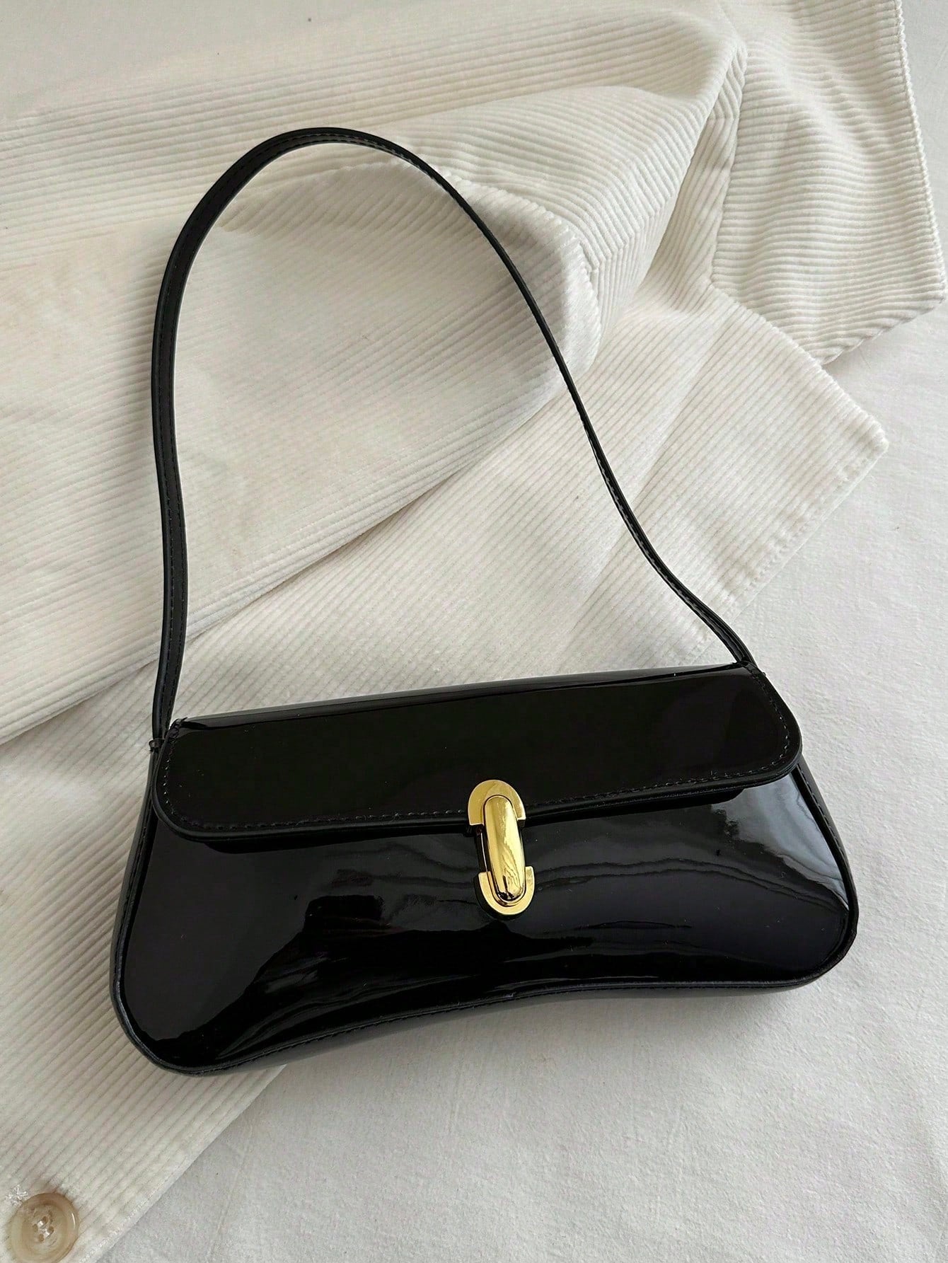 DAZY Women's Retro Faux Leather Flap Decor Underarm Shoulder Bag, Suitable For Dates, Outings, Parties And Other Occasions