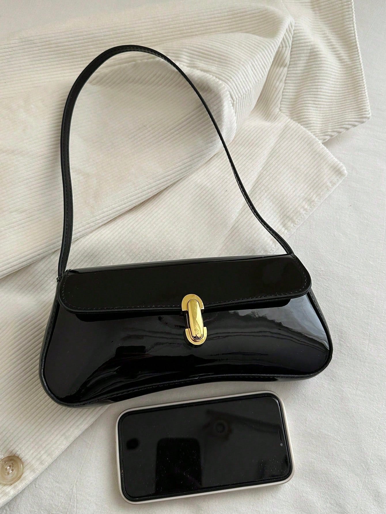 DAZY Women's Retro Faux Leather Flap Decor Underarm Shoulder Bag, Suitable For Dates, Outings, Parties And Other Occasions