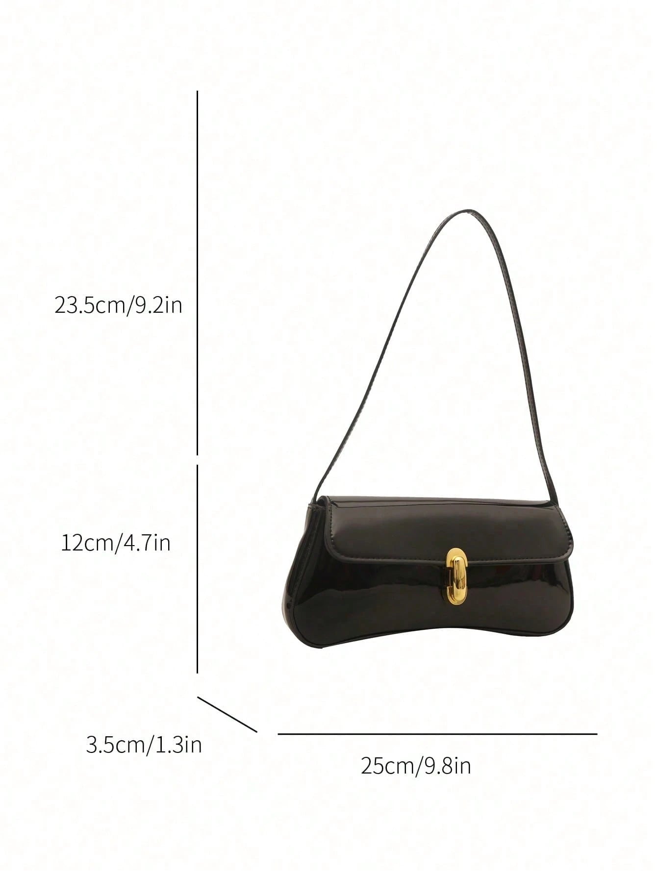 DAZY Women's Retro Faux Leather Flap Decor Underarm Shoulder Bag, Suitable For Dates, Outings, Parties And Other Occasions