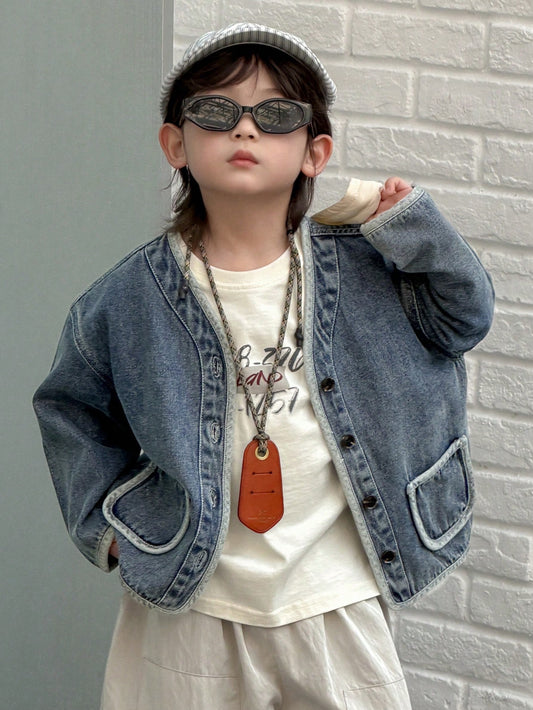 DAZY Young Boys Denim Long Sleeve Jacket