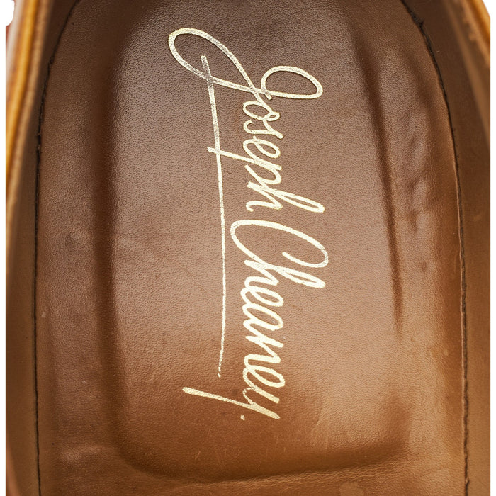 'Deacon' Tan Brown Leather Cap Toe Derby UK 10 F