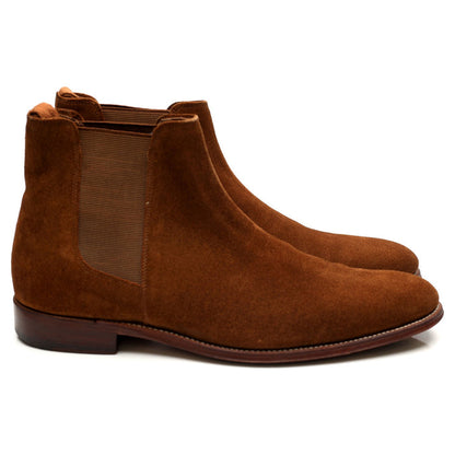 'Declan' Tan Brown Suede Chelsea Boots UK 8 F