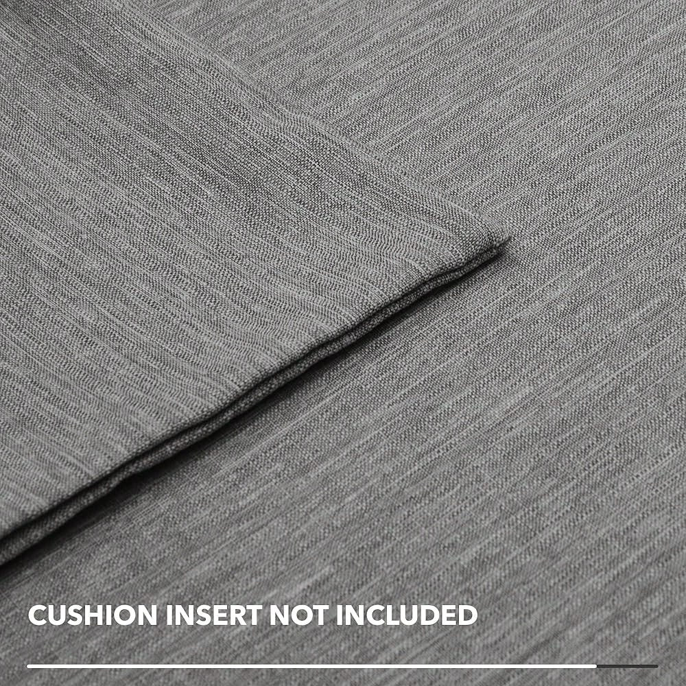 Deconovo Soft Cushion Covers Pillow Covers Faux Linen Pillow Covers With Invisible Zipper For Sofa 18x18 Inch Grey 4 Pcs Case Only No Insert