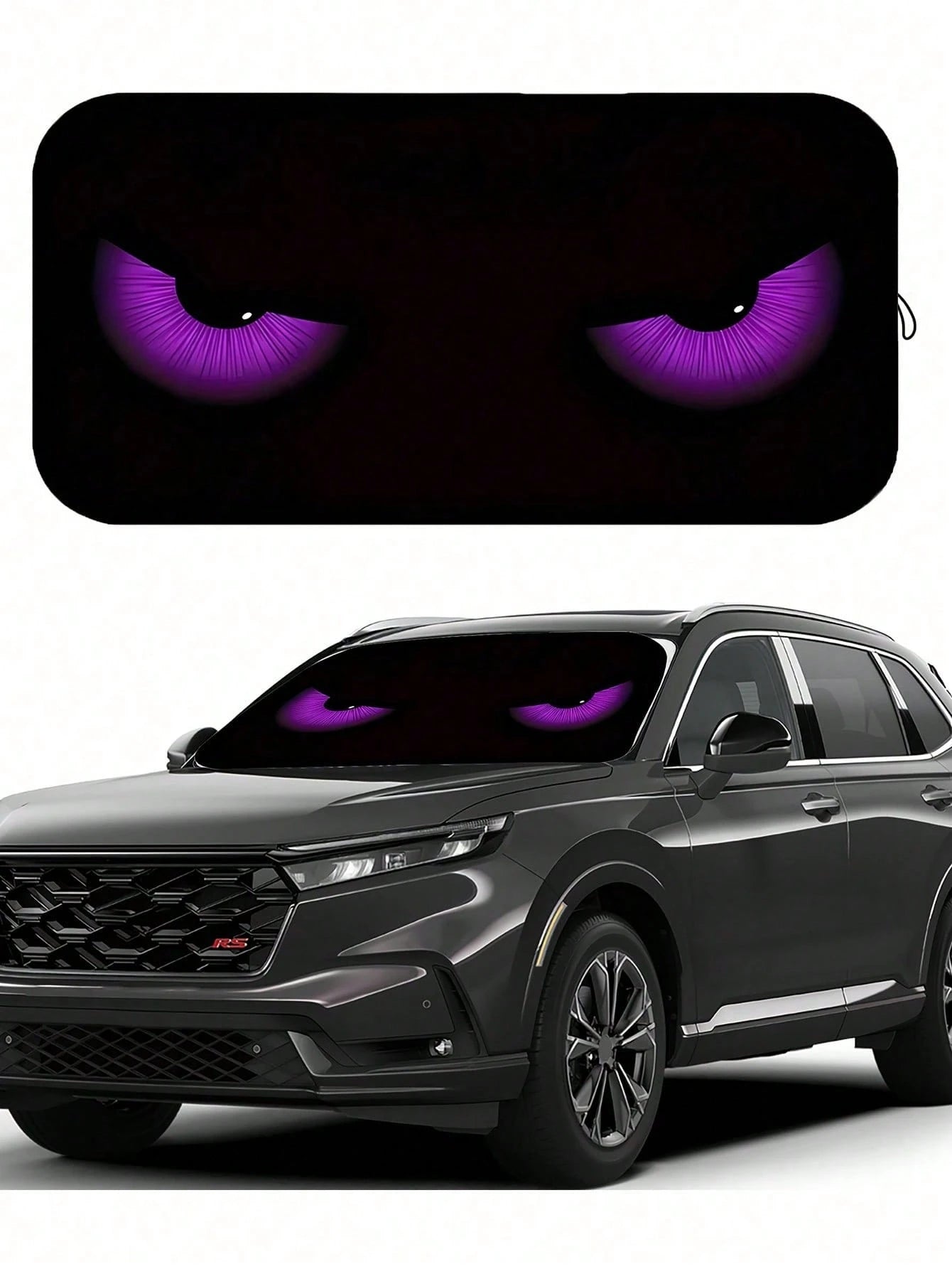 Demon Eye Car Windshield Sunshade, Foldable Sunshade Curtain For Windshield, Used For UV Protection, Cooling, Summer Refreshing, Pink Car Accessory, Cooling Seat, Easy To Fold, Sunshade Board, Front W