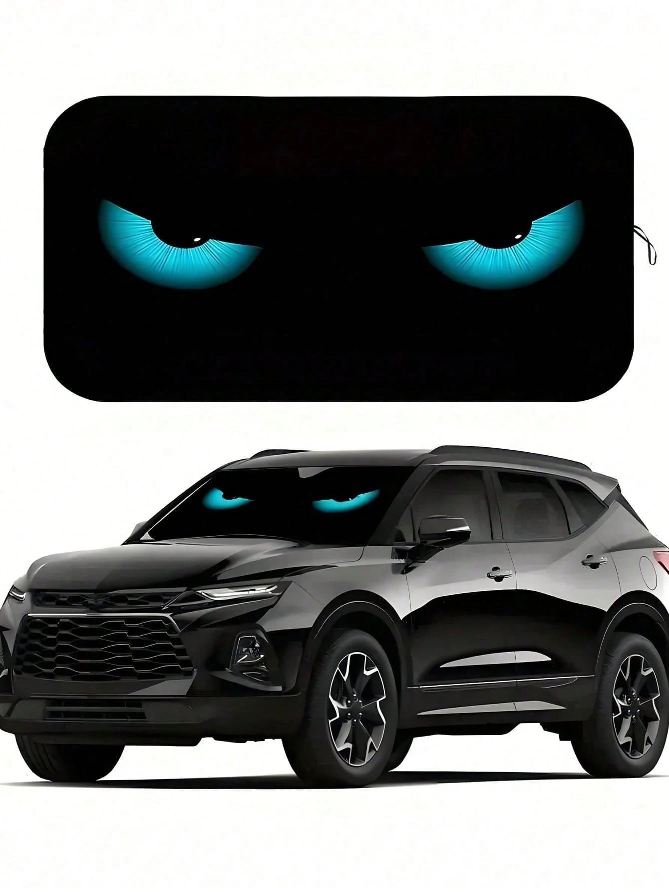 Demon Eye Car Windshield Sunshade, Foldable Sunshade Curtain For Windshield, Used For UV Protection, Cooling, Summer Refreshing, Pink Car Accessory, Cooling Seat, Easy To Fold, Sunshade Board, Front W