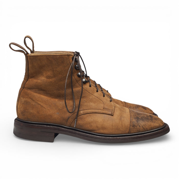 Design 'Shilton' Brown Waxed Suede Boots UK 7.5 F