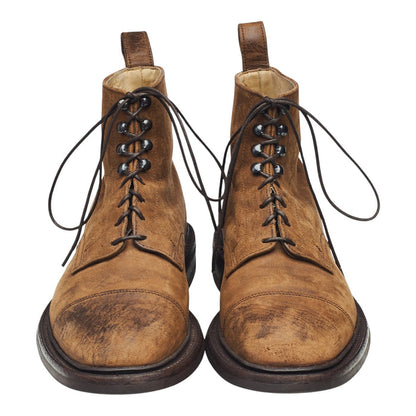 Design 'Shilton' Brown Waxed Suede Boots UK 7.5 F