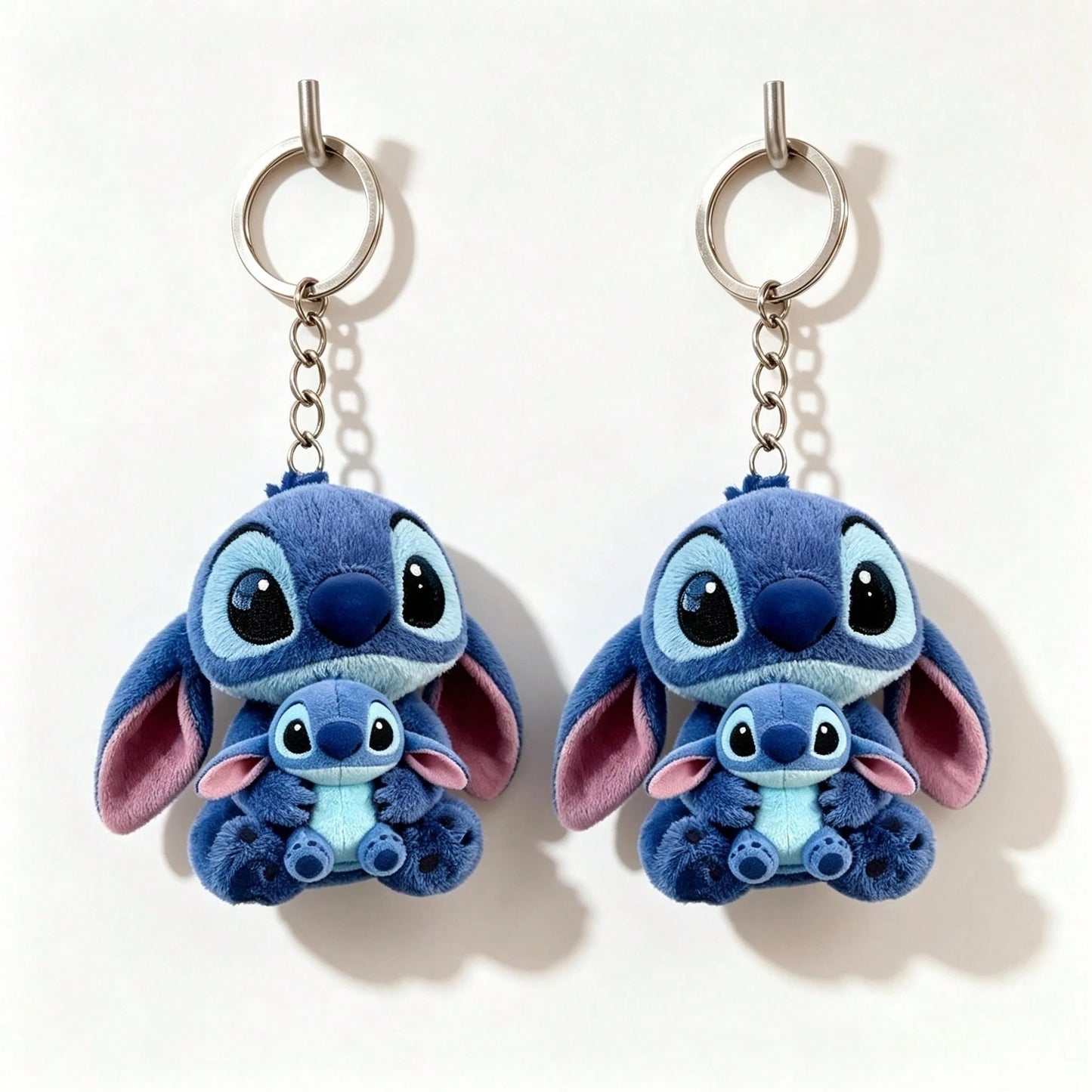 Disney [2D Flat] Lilo & Stitch Acrylic Stitch Keychain, Stainless Steel Chain, Suitable For Keys, Backpacks And Wallets, Perfect Valentine's Day Gift, Easter Gift, Birthday Gift, Cute Keychain, Small