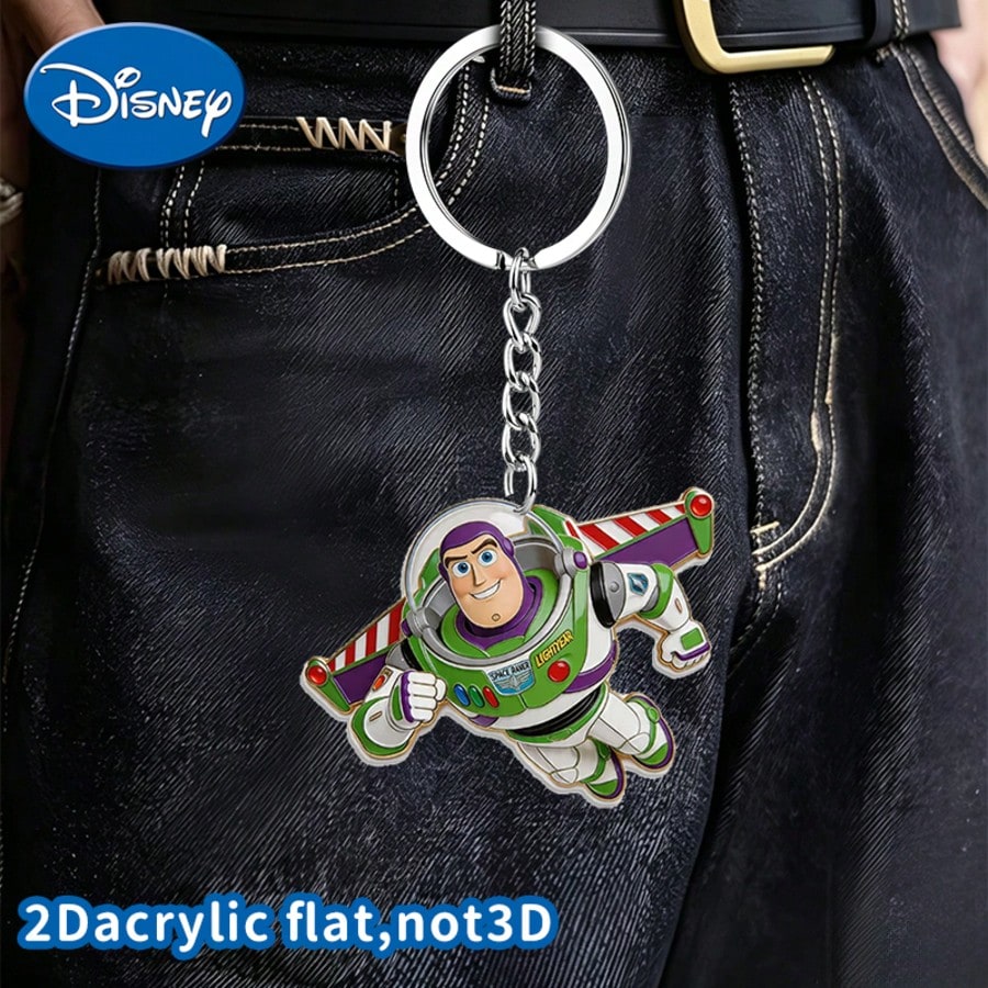 Disney Lightyear Airplane Acrylic Keychain, Hang On Backpack, Luggage, Car Keys, Wallet, Decorate Daily Commute, Friends Outing, Couple Matching, Design, Gift For Anime Fans, Friends, Partners, Cute K