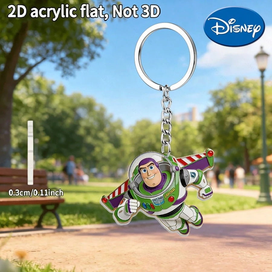 Disney Lightyear Airplane Acrylic Keychain, Hang On Backpack, Luggage, Car Keys, Wallet, Decorate Daily Commute, Friends Outing, Couple Matching, Design, Gift For Anime Fans, Friends, Partners, Cute K