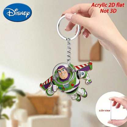 Disney Lightyear Airplane Acrylic Keychain, Hang On Backpack, Luggage, Car Keys, Wallet, Decorate Daily Commute, Friends Outing, Couple Matching, Design, Gift For Anime Fans, Friends, Partners, Cute K