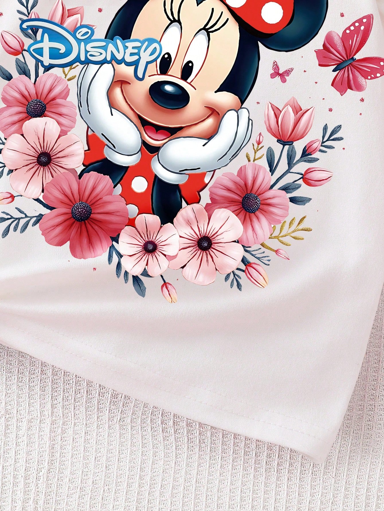 Disney Mickey Mouse Baby Girls' Floral Print Sleeveless Top And Polka Dot Elastic Waist Shorts Set, Cute Casual Summer Vacation Outfit