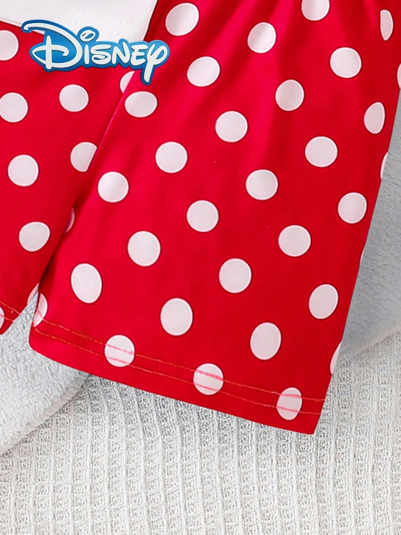 Disney Mickey Mouse Baby Girls' Floral Print Sleeveless Top And Polka Dot Elastic Waist Shorts Set, Cute Casual Summer Vacation Outfit