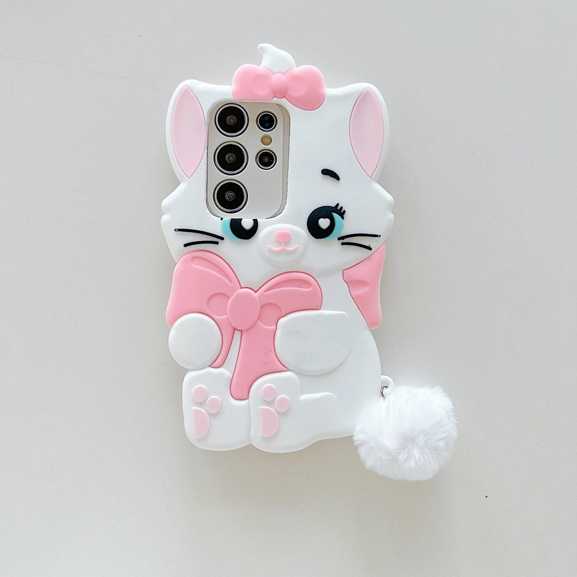 Disney Silicone Straight-Edge Cube Mary Cat Case Suitable For A32/50 Phone Case, 13 Protective Cover, NOTE10 PRO Soft Case, Cute S20 Lite, Personalized Creative S25ultra/23pluexquisite Valentine's Day