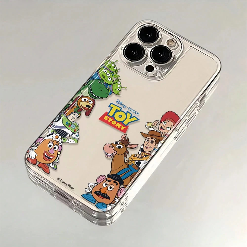 Disney Toy Story Character Sides Border Clear Phone Case Compatible With IPhone 17/17 Pro/17 Pro Max/17 Air/16/15/14/13/12/11/X Series Iphone 17 Pro Max Case Iphone 17 Pro Case Iphone 17 Case The Girl