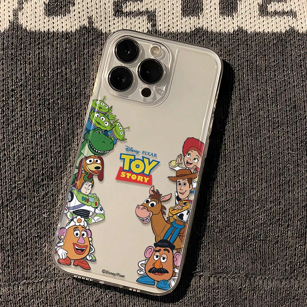 Disney Toy Story Character Sides Border Clear Phone Case Compatible With IPhone 17/17 Pro/17 Pro Max/17 Air/16/15/14/13/12/11/X Series Iphone 17 Pro Max Case Iphone 17 Pro Case Iphone 17 Case The Girl