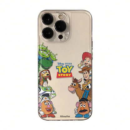Disney Toy Story Character Sides Border Clear Phone Case Compatible With IPhone 17/17 Pro/17 Pro Max/17 Air/16/15/14/13/12/11/X Series Iphone 17 Pro Max Case Iphone 17 Pro Case Iphone 17 Case The Girl