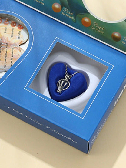 DIY Pearl Necklace Set, Natural Freshwater Cultured Pearl Pendant Necklace, Pearls Inside The Box Are Opened From Oysters, All Real Pearls, Choose Your Favorite To Put In The Pendant, DIY Necklace Mak