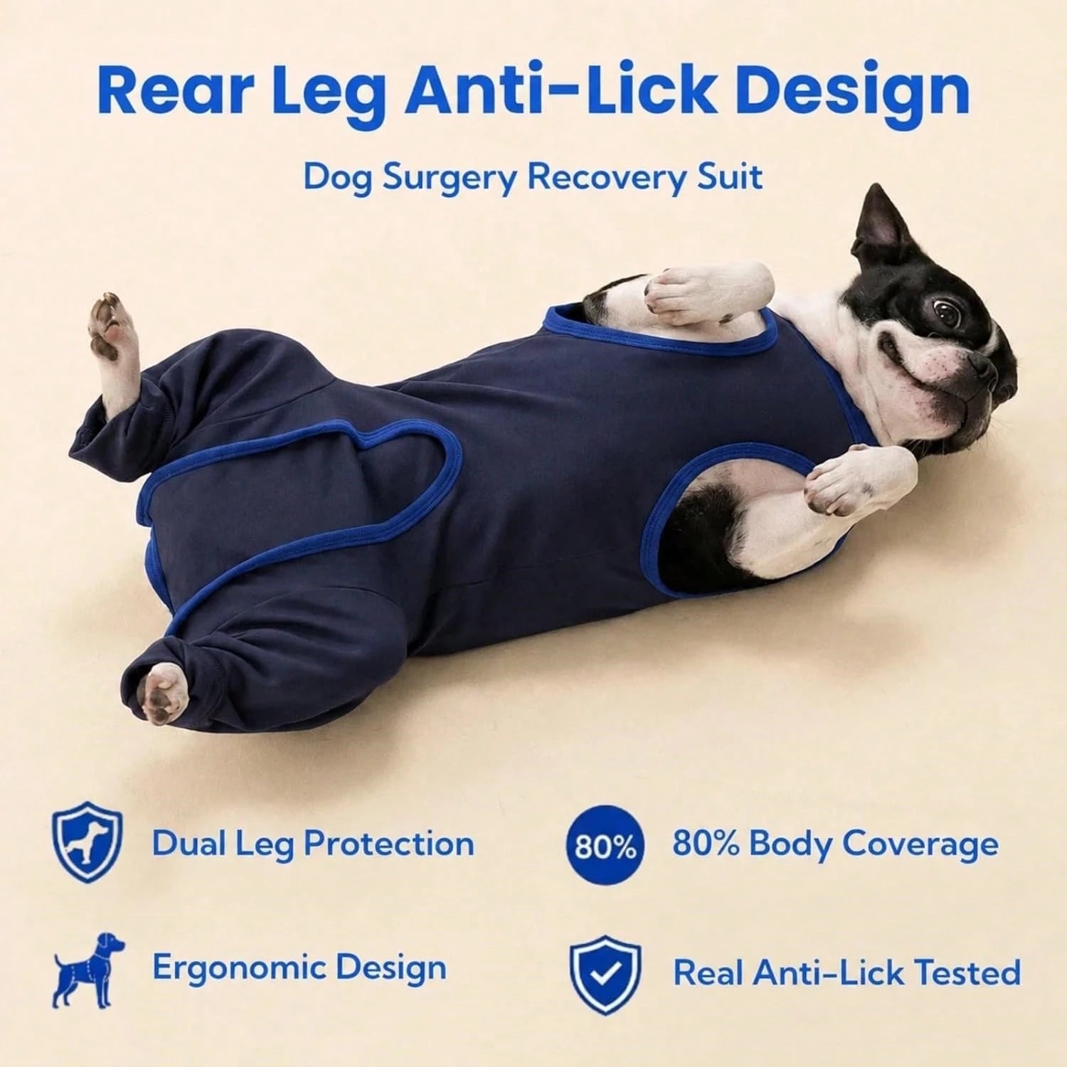 Dog Leg Recovery Suit, Anti-Licking Dog Pants, Protective Cover For Dog Legs And Abdomen, Anti-Licking Dog Leg Protector, Post-Surgery Jumpsuit For Male And Female Dogs, Pet Elizabeth Collar Alternati