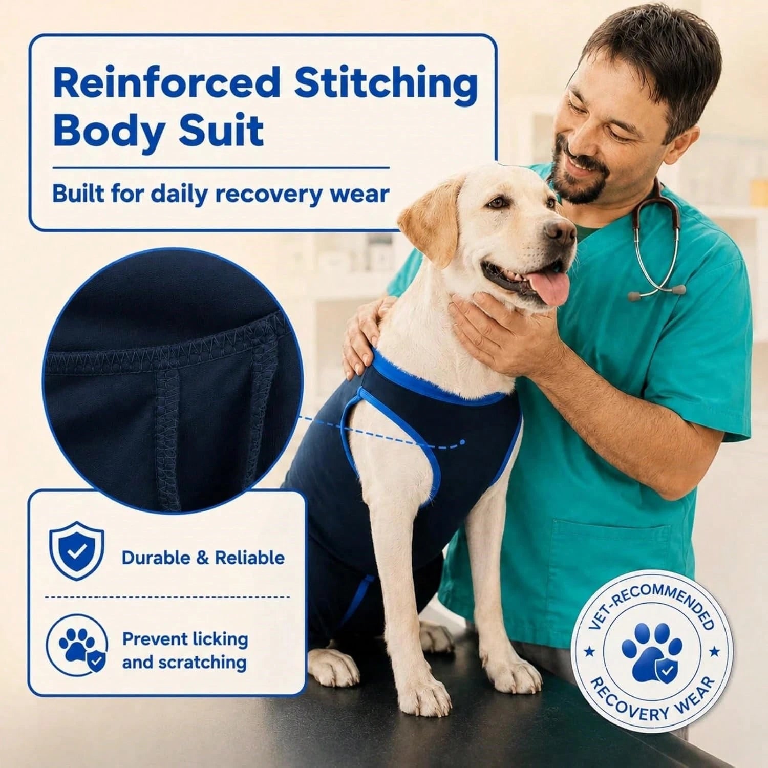 Dog Leg Recovery Suit, Anti-Licking Dog Pants, Protective Cover For Dog Legs And Abdomen, Anti-Licking Dog Leg Protector, Post-Surgery Jumpsuit For Male And Female Dogs, Pet Elizabeth Collar Alternati